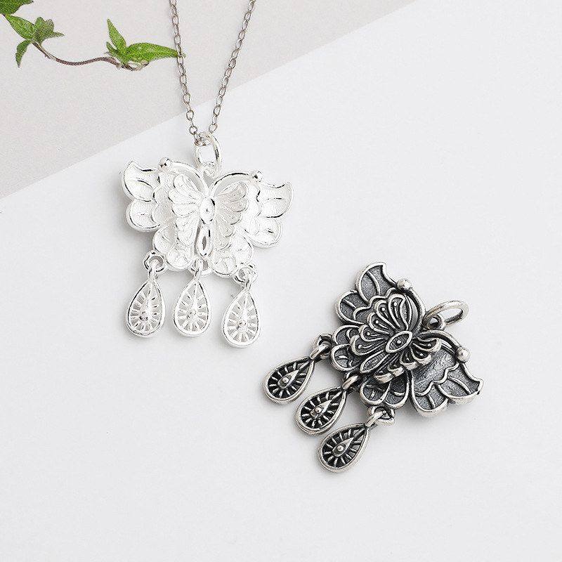 编绳挂件s925吊坠流苏串珠纯银项链DIY唯美配件蝴蝶手链民族风,饰品/流行首饰/时尚饰品新,其他DIY饰品配件,淘宝优惠券,粉丝福利购,淘宝优惠卷