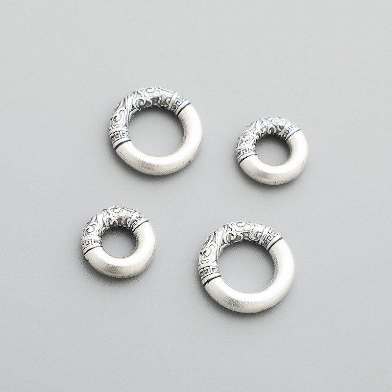 编绳圈闭口扣国风平安云纹配件DIY银祥手链硬3D足银项链999圆形S,饰品/流行首饰/时尚饰品新,其他DIY饰品配件,淘宝优惠券,粉丝福利购,淘宝优惠卷