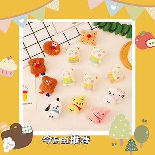 挂饰动物胸针毛绒新款 箱夏季 小熊可爱清新小2025甜美风包配件卡通