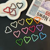 新款 彩色烤漆爱心形铝合金登山扣挂扣diy饰品女miu系包挂件钥匙扣