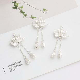 两世欢DIY配件编绳银莲花古风999国挂件苏S吊坠串珠项链足潮流