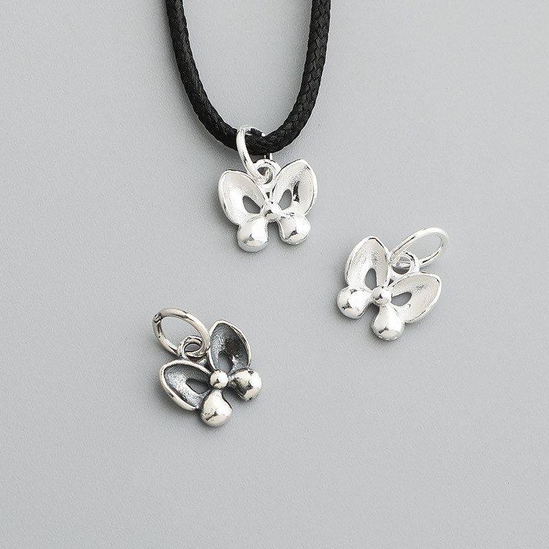 蝴蝶结纯银编绳手工蝴蝶挂件项链小S925串珠配件手链吊坠DIY饰品,饰品/流行首饰/时尚饰品新,其他DIY饰品配件,淘宝优惠券,粉丝福利购,淘宝优惠卷