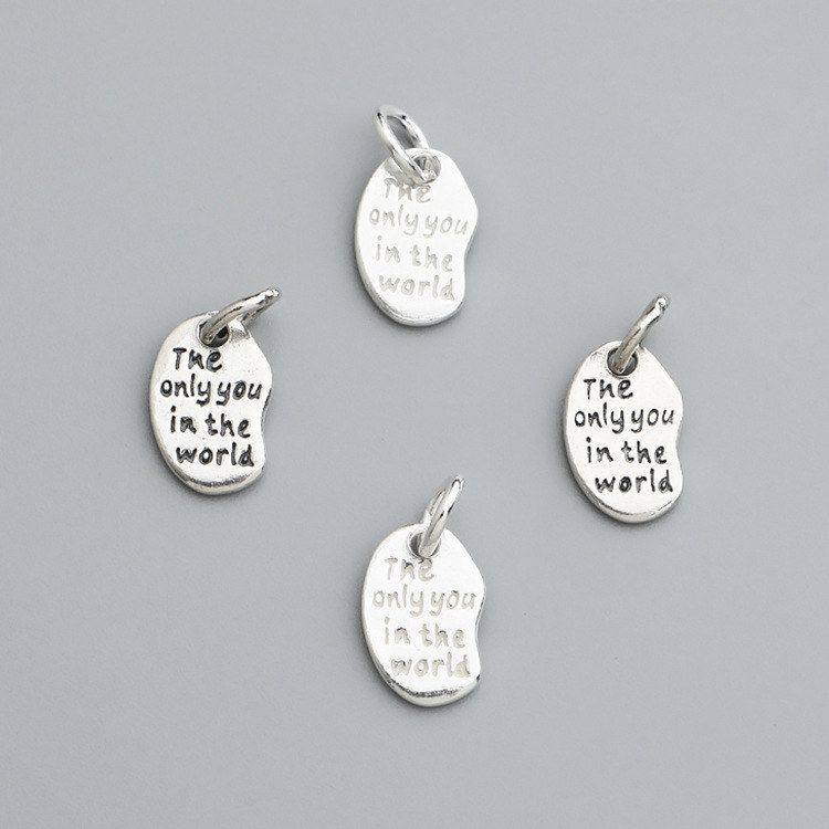 手工配件S925项链DIY英文字母挂件泰银串珠纯银吊坠情侣吊坠手链,饰品/流行首饰/时尚饰品新,其他DIY饰品配件,淘宝优惠券,粉丝福利购,淘宝优惠卷