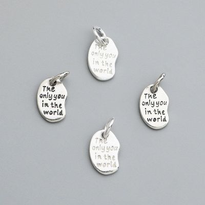 手工配件S925项链DIY英文字母吊