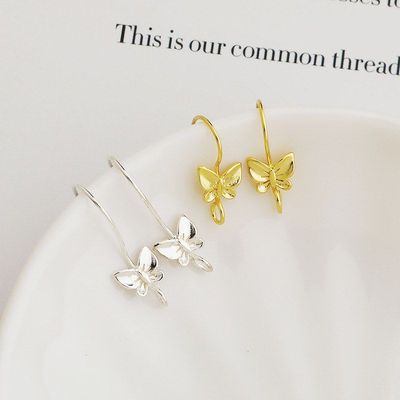 勾耳挂耳钩挂钩耳坠配件耳蝴蝶