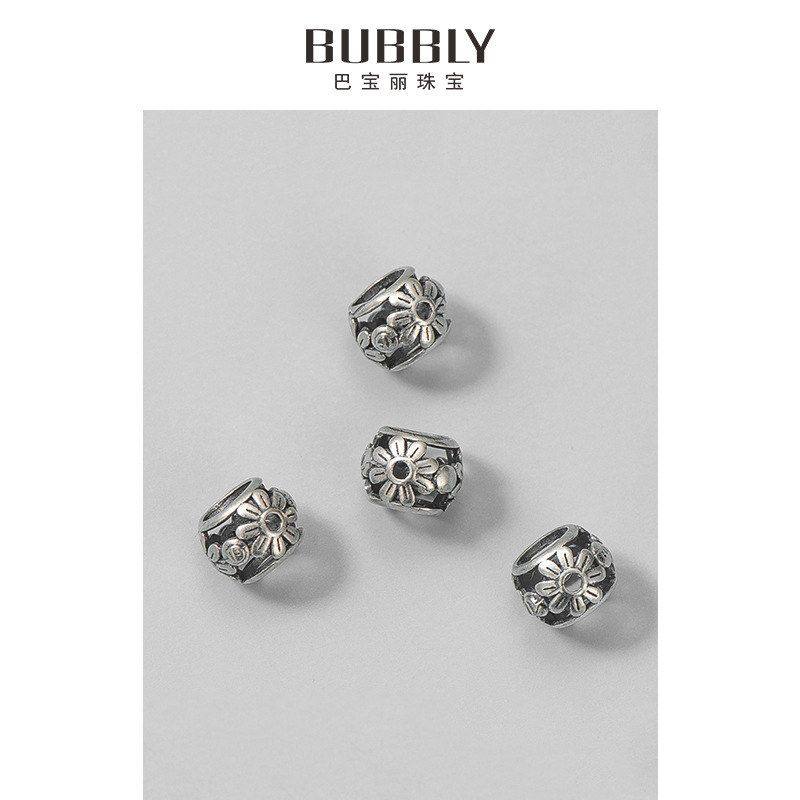 纯银镂空串珠s925编绳配件复古项链散珠DIY手工隔珠小花泰银手链,饰品/流行首饰/时尚饰品新,其他DIY饰品配件,淘宝优惠券,粉丝福利购,淘宝优惠卷