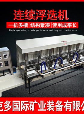 微闭路连续浮选机 FX12-3L机械搅拌式浮选槽 锂矿金属矿浮选设备