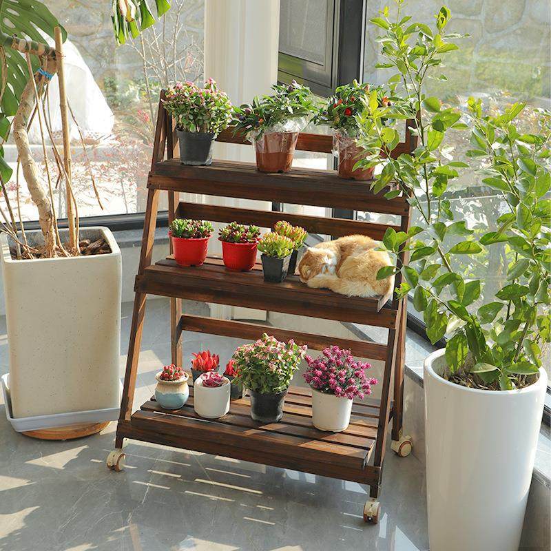 拉车花架阳台置物架客厅落地式摆放架阶梯可移动花架子折叠多肉花,自行车/骑行装备/零配件,骑行台,淘宝优惠券,粉丝福利购,淘宝优惠卷