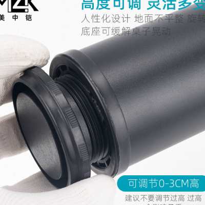 定制304不锈钢吧台脚支撑柱电脑桌脚可调节吧台支撑腿铝合金柜脚