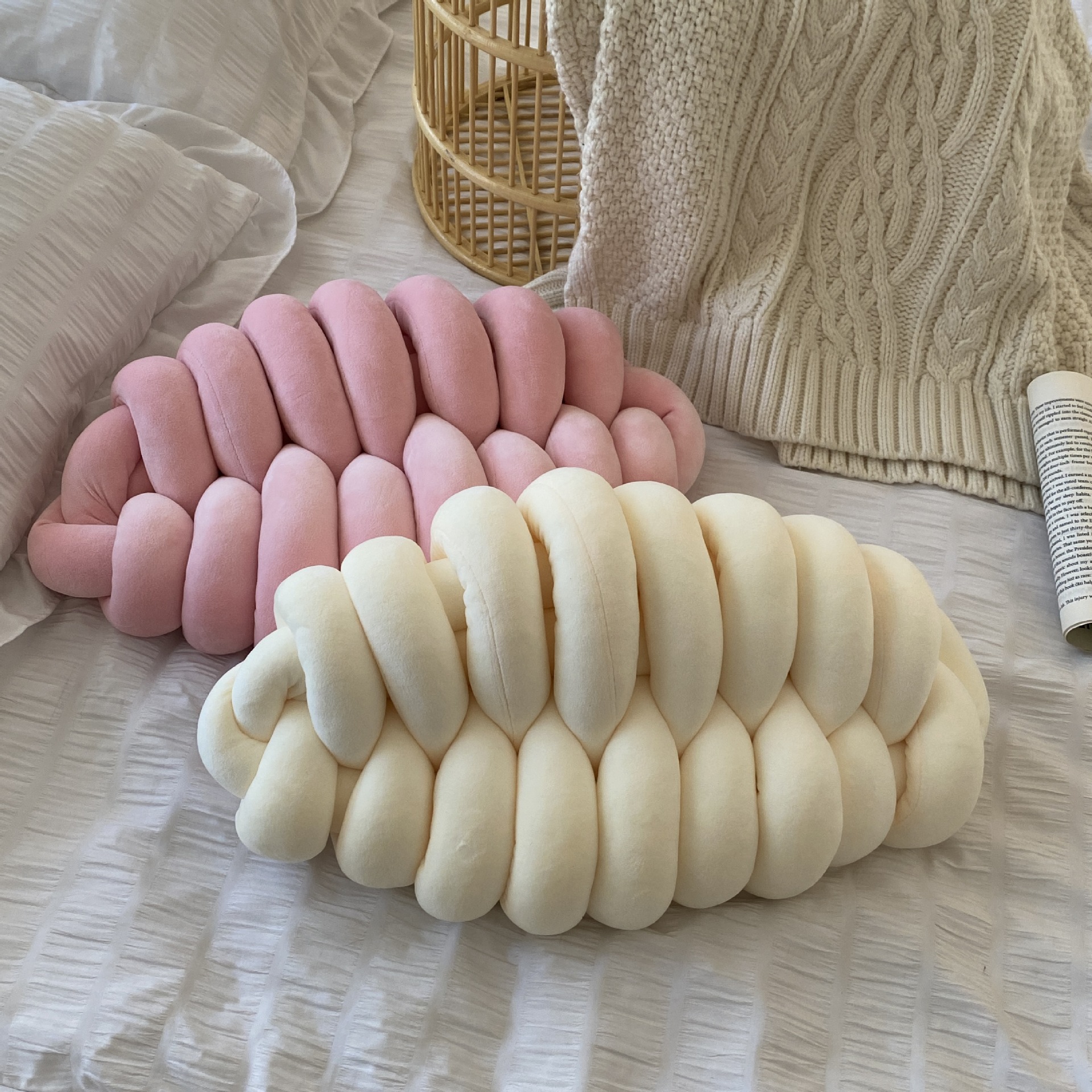 编织简约北欧沙发沙发靠枕