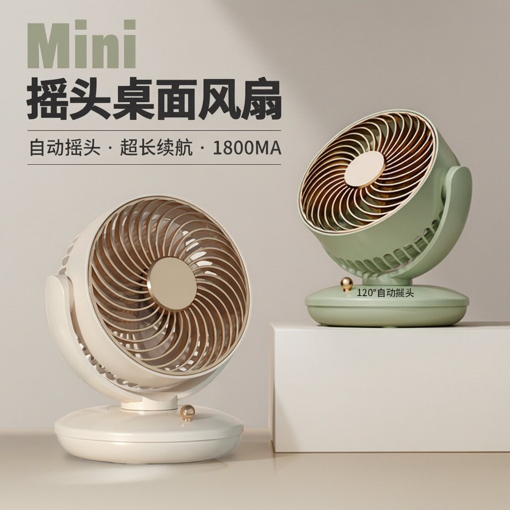 摇头充电长续航USB台式桌面小