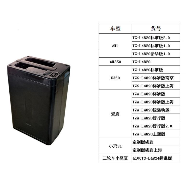 爱玛电动车小玛s1e350am1锂电池48v20ah24ah爱度am350小豆豆电瓶