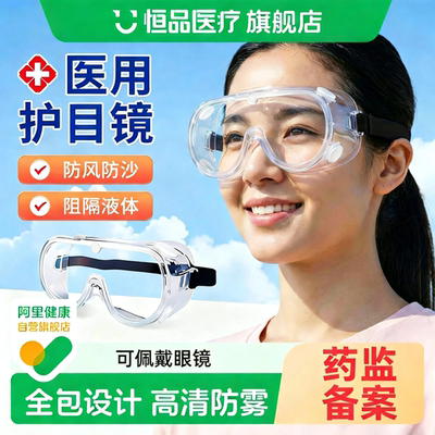 医用级护目镜隔离眼罩高清不起雾