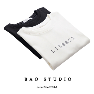 LIBERTY字母印花短袖 体恤女装 STUDIO春夏新品 BAO 百搭纯棉T恤潮