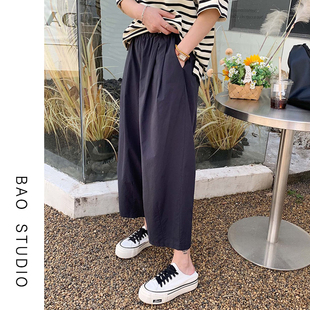 休闲哈伦裤 韩国酵洗工艺精梳棉气球BOBO裤 STUDIO夏日王炸神裤 BAO