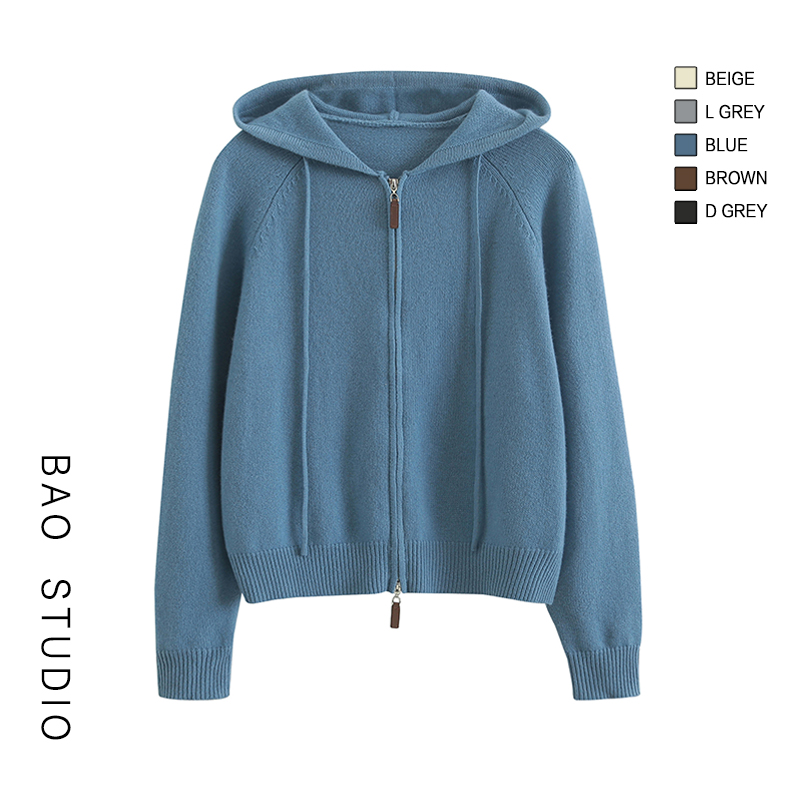 2024新品休闲百搭双拉链毛针织衫