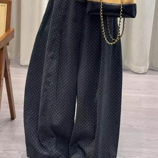 潮 女秋冬宽松阔腿裤 胖MM大码 300斤显瘦百搭灯芯绒弯刀加厚休闲裤