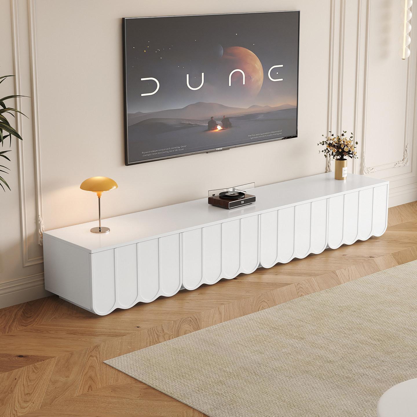 法式奶油风家用客厅小户型轻奢储物电视边柜2026新款全实木落地柜