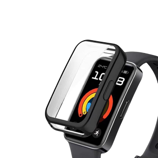 适用华为手环9/10保护壳华为8手环表壳华为九代智能运动保护套全包电镀软壳nfc壳膜一体钢化膜防摔防刮硅胶壳