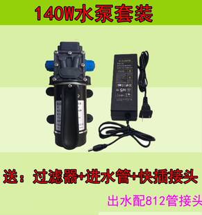 120W小型水泵自吸增压泵微型抽水高压水泵家用喷头洗车 12V60 100