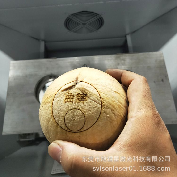 椰皇椰白拉环激光切割机厂 黑椰子装易拉环刻字刻LOGO切割雕刻机