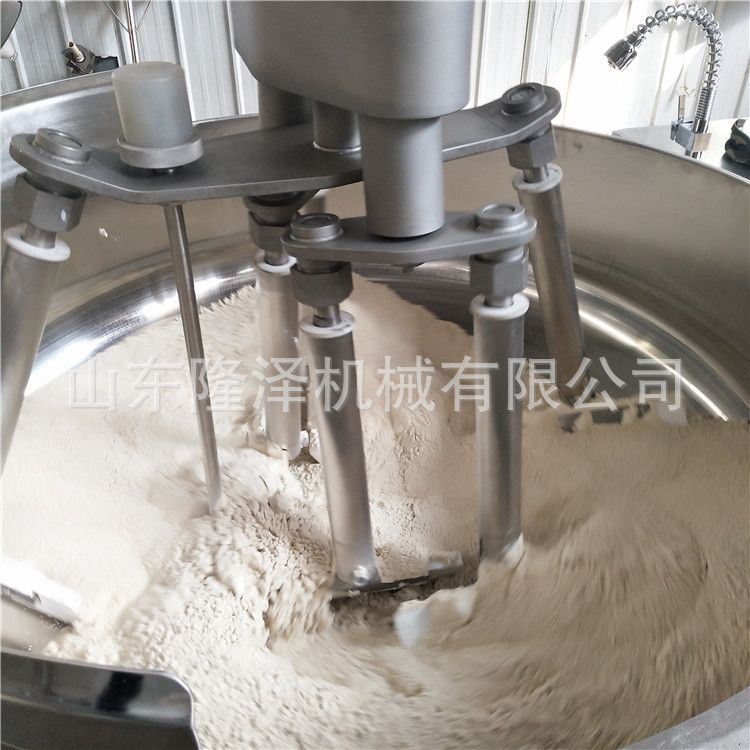300L电加热木薯粉炒锅 全自动行星搅拌炒锅 可定制带风机盖子