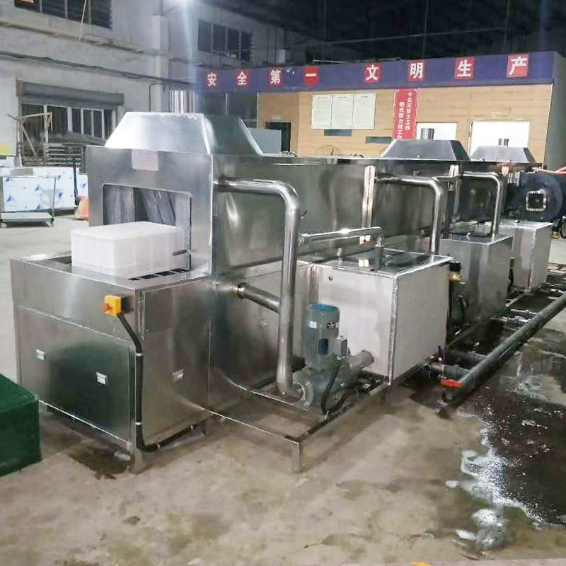 塑料折叠筐高压喷淋洗框机 食品厂用周转筐清洗机 自动洗箱机