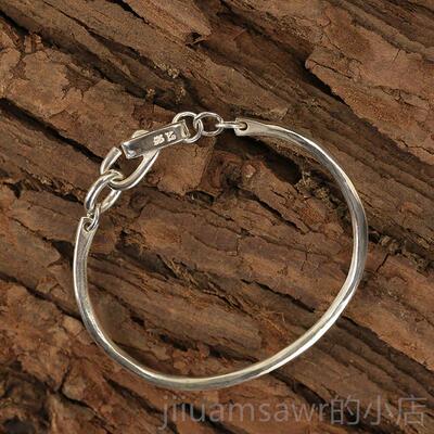 新款牛钝精工 Werkst德at Munchen国暗黑工t业风手镯纯银众925小