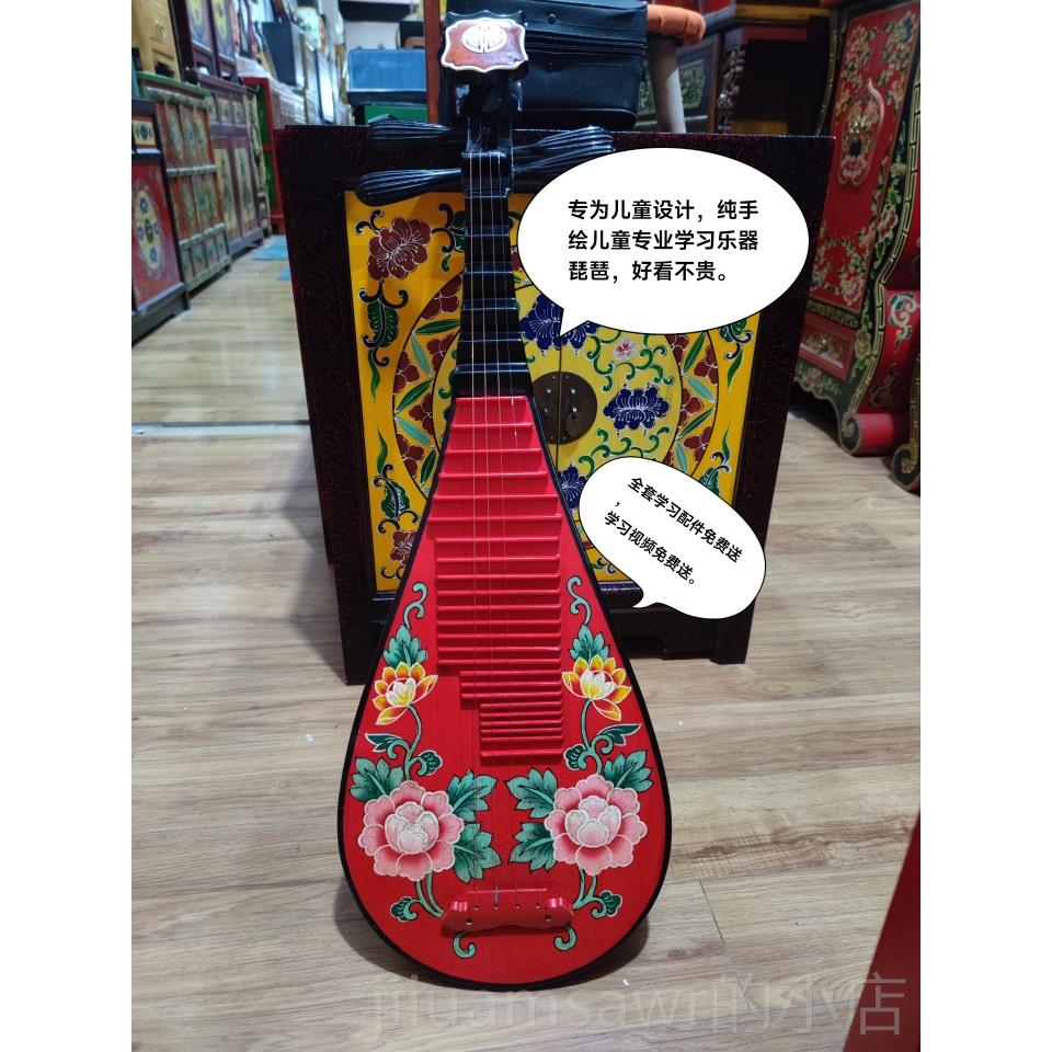 新款唐琵琶摄影楼仿做道具弹乐拨器中式家居品壁饰挂件饰复古专业