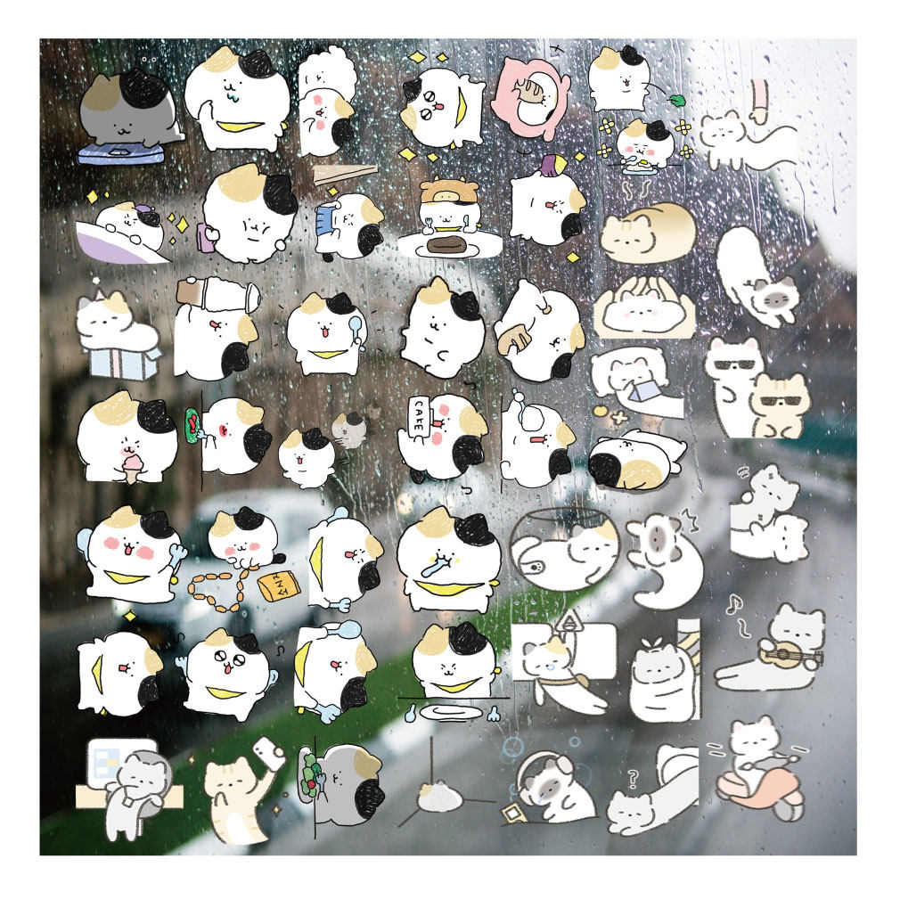 胖乎乎的三花猫UV转印贴diy手账手机壳电动牙刷防水晶标杯贴纸,文具电教/文化用品/商务用品,贴纸/立体贴纸,淘宝优惠券,粉丝福利购,淘宝优惠卷