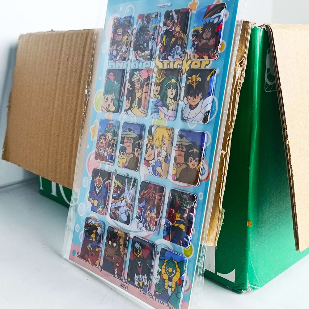 魔神英雄传3D加厚立体泡泡贴纸PVC人造皮革泡棉贴防水手帐本定制