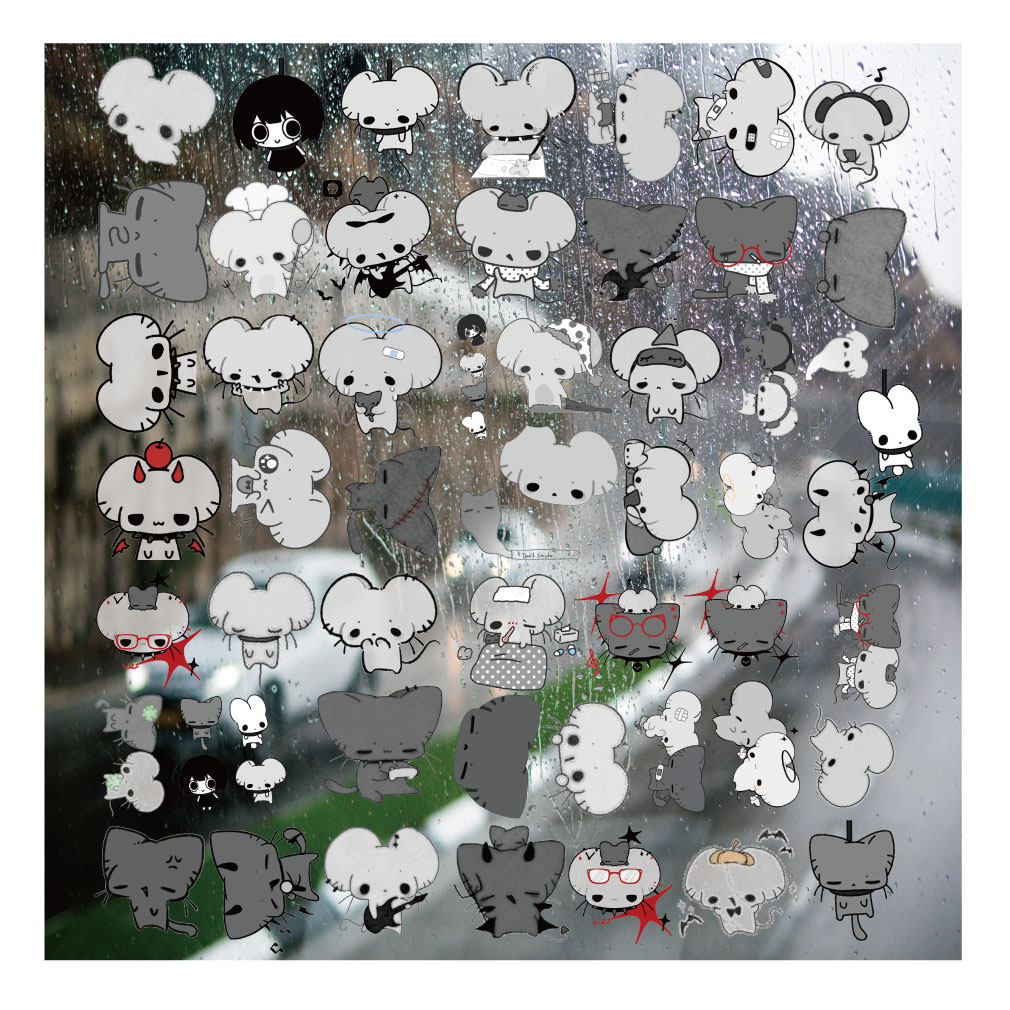 卡通朋克小鼠UV转印贴diy手账本手机壳电动牙刷防水晶标杯贴纸,文具电教/文化用品/商务用品,贴纸/立体贴纸,淘宝优惠券,粉丝福利购,淘宝优惠卷