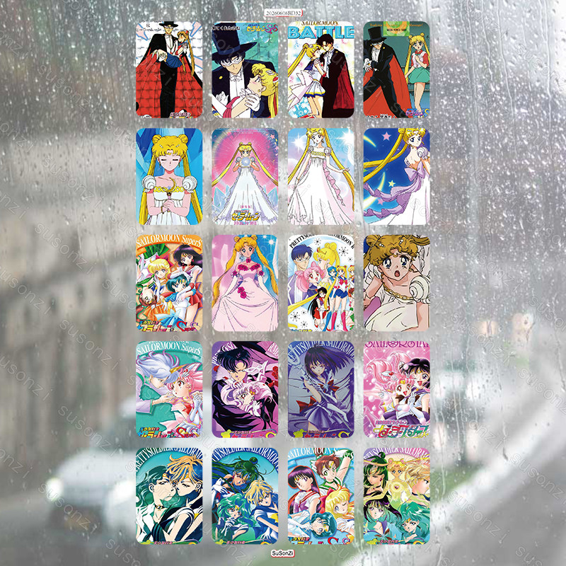 美少女战士方形立体防水笔保温杯装饰贴纸UV转印贴纸水晶标定制