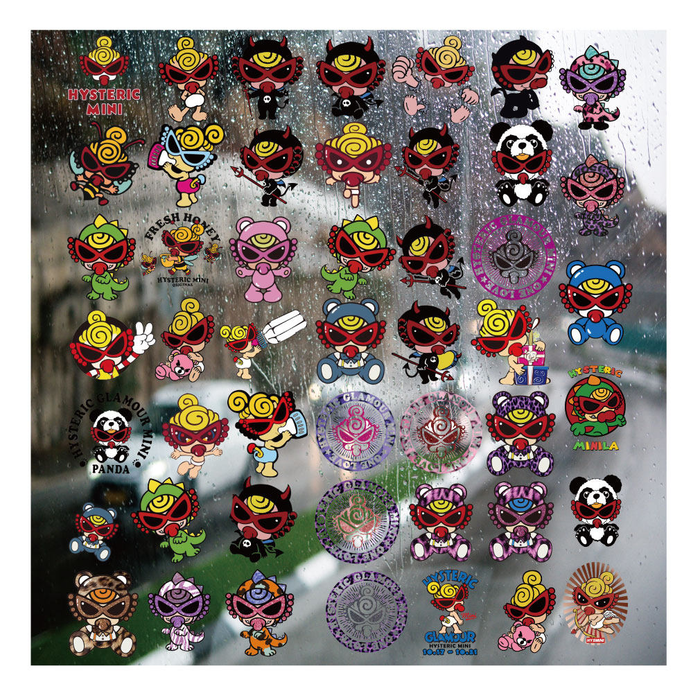 卡通黑超奶嘴UV转印贴diy手账本手机壳电动牙刷防水晶标杯贴纸