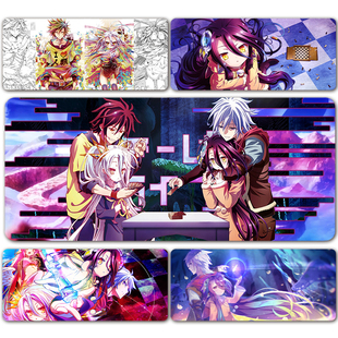 游戏人生零zero空白里克休比多拉超大号鼠标垫加厚二次元桌垫