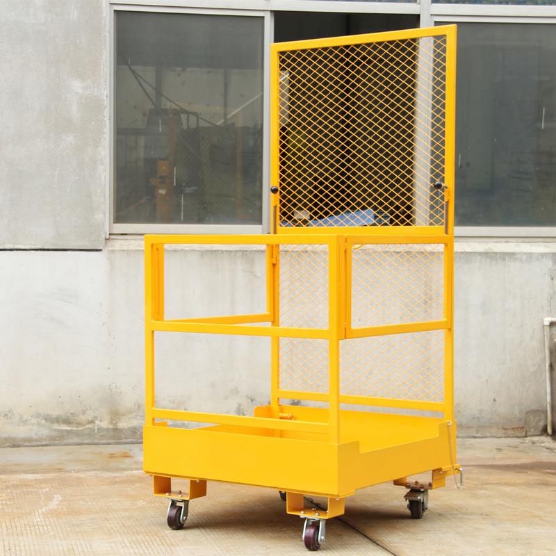 现带货叉SVS载人平台轮子移动载人台NK货0A叉车平笼平台高空作业