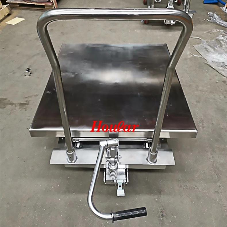 PT5040A载重00kg不锈钢平平台车0SUS不锈钢液150kg0.7压手动升降
