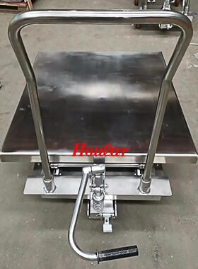 PT5040A载重00kg不锈钢平平台车0SUS不锈钢液150kg0.7压手动升降