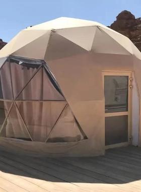 网红户OXX外星空餐厅宿圆顶篷篷透帐明帐篷d民ome tent室外房星空