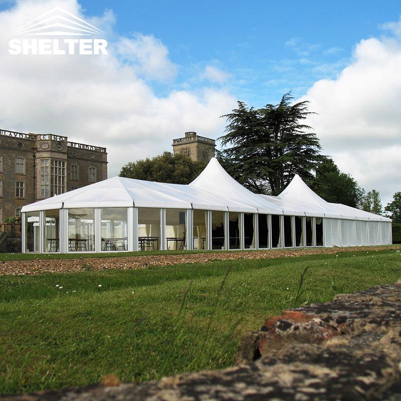 建厂家跨境直销礼蓬房尖顶组合装配式筑外铝合户金MPT组合篷婚房