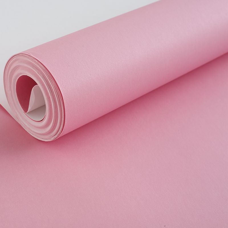 深紫色素色光面防水壁纸 卧室客厅美容美甲店 温馨浅紫色纯色壁纸