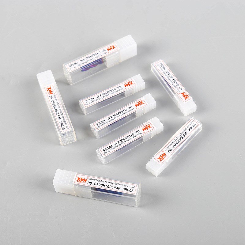 蓝纳米涂层65度4刃钨钢铣刀不锈钢淬火加钨钢硬质合金数控刀具