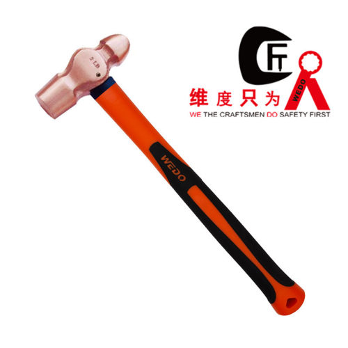 wedo维度工具 紫铜锤紫铜塑柄奶头锤铜锤塑柄奶头锤手锤 co220