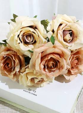 Red Silk Roses Artificial Flowers Large Wedding Flowers Cent