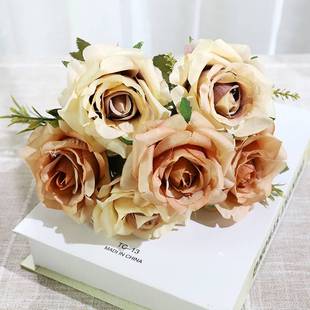 Red Silk Roses Artificial Flowers Large Wedding Flowers Cent