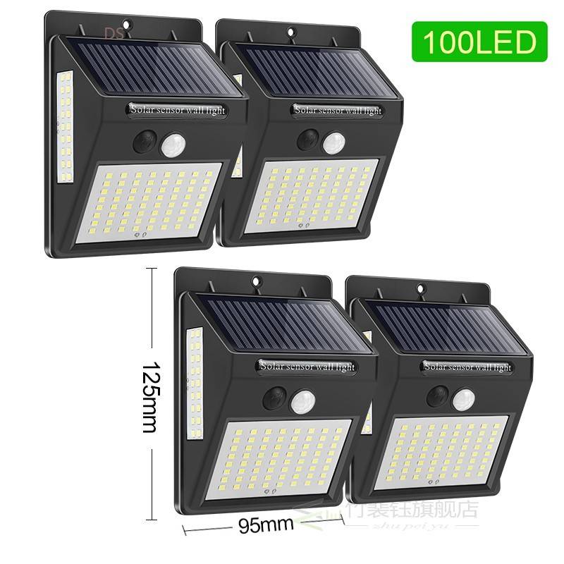 1 pcs Solar LED lamp with PIR motion sensor for outdoors, wa