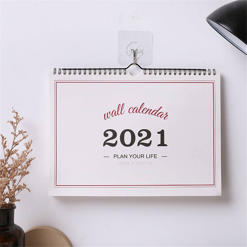 2021 Simple Wall Calendar Weekly Monthly Planner Agenda Orga