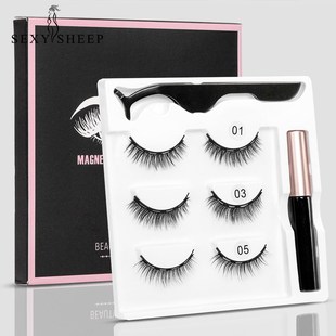 SEXYSHEEP Magnetic Eyelashes Eyeliner Eyelash Curler Set5 Ma
