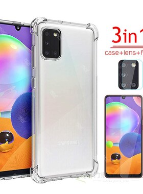 3in1 transparent case for samsung galaxy a31 a12 a51 a71 a1