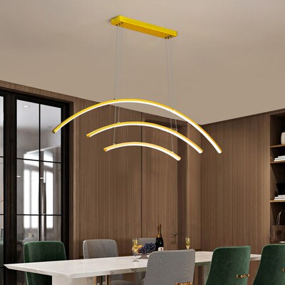 Modern Minimalist Golden LED Chandeliers For Living Room Be
